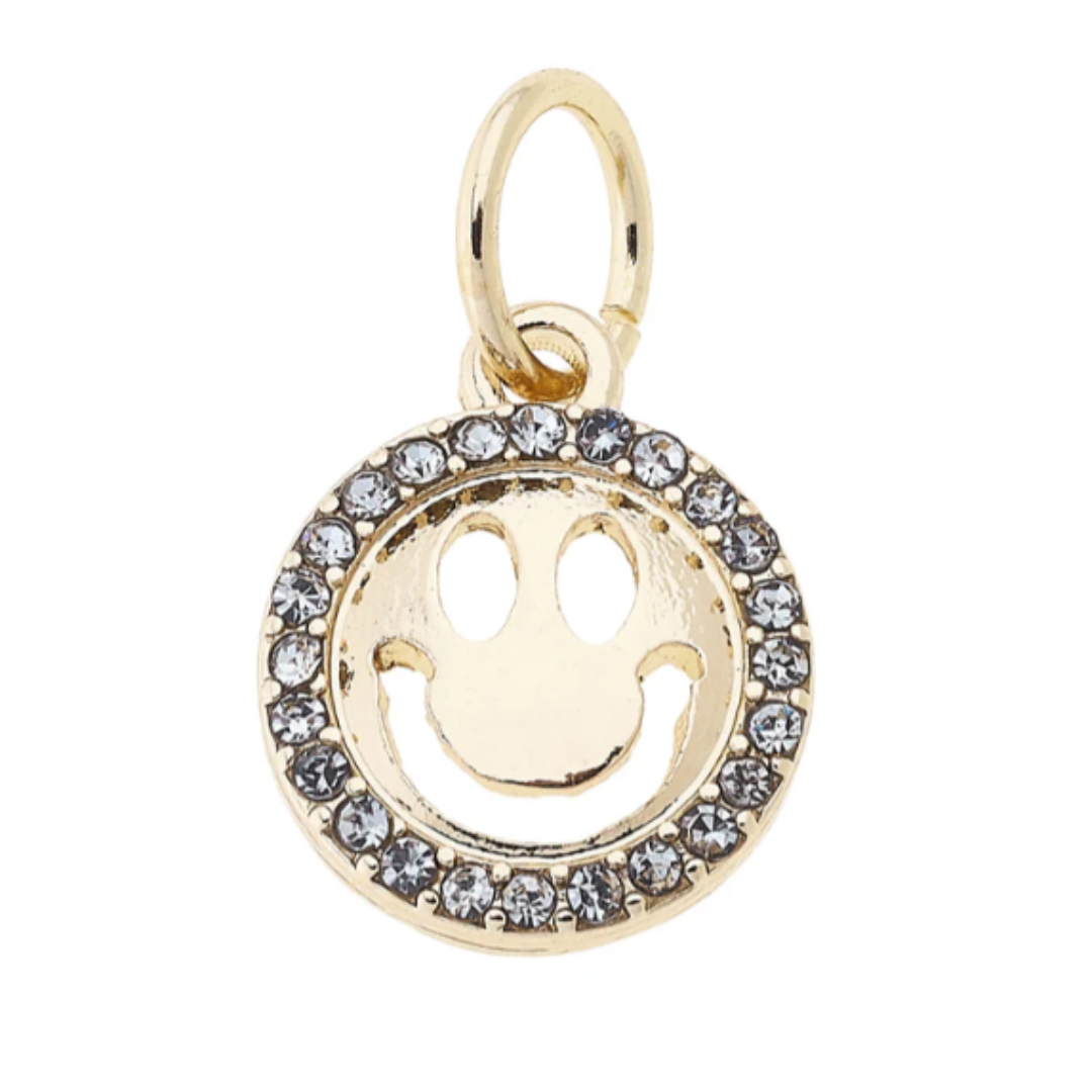 Pave Smiley Face Charm