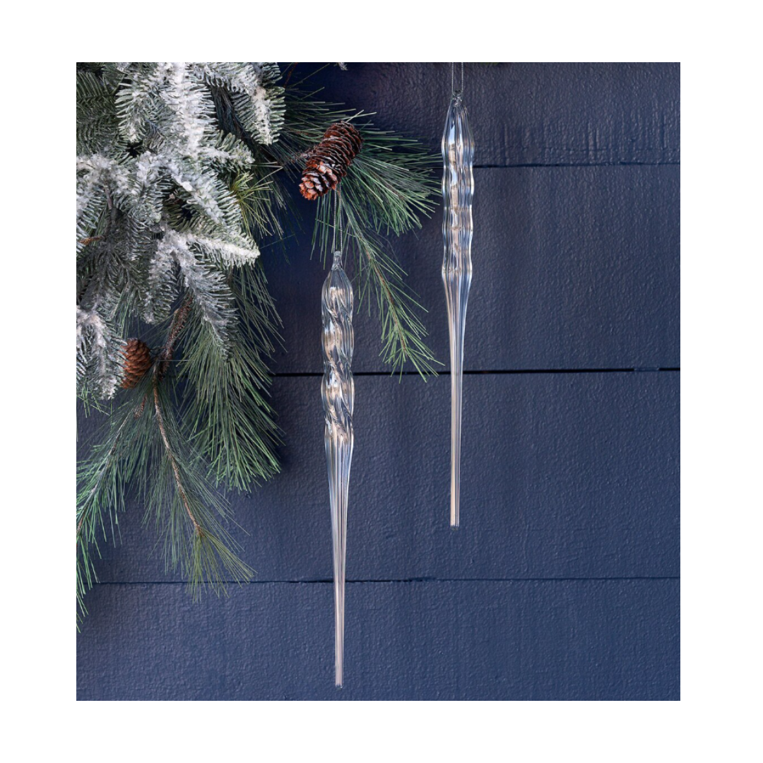 Glass Icicle Ornament, Large