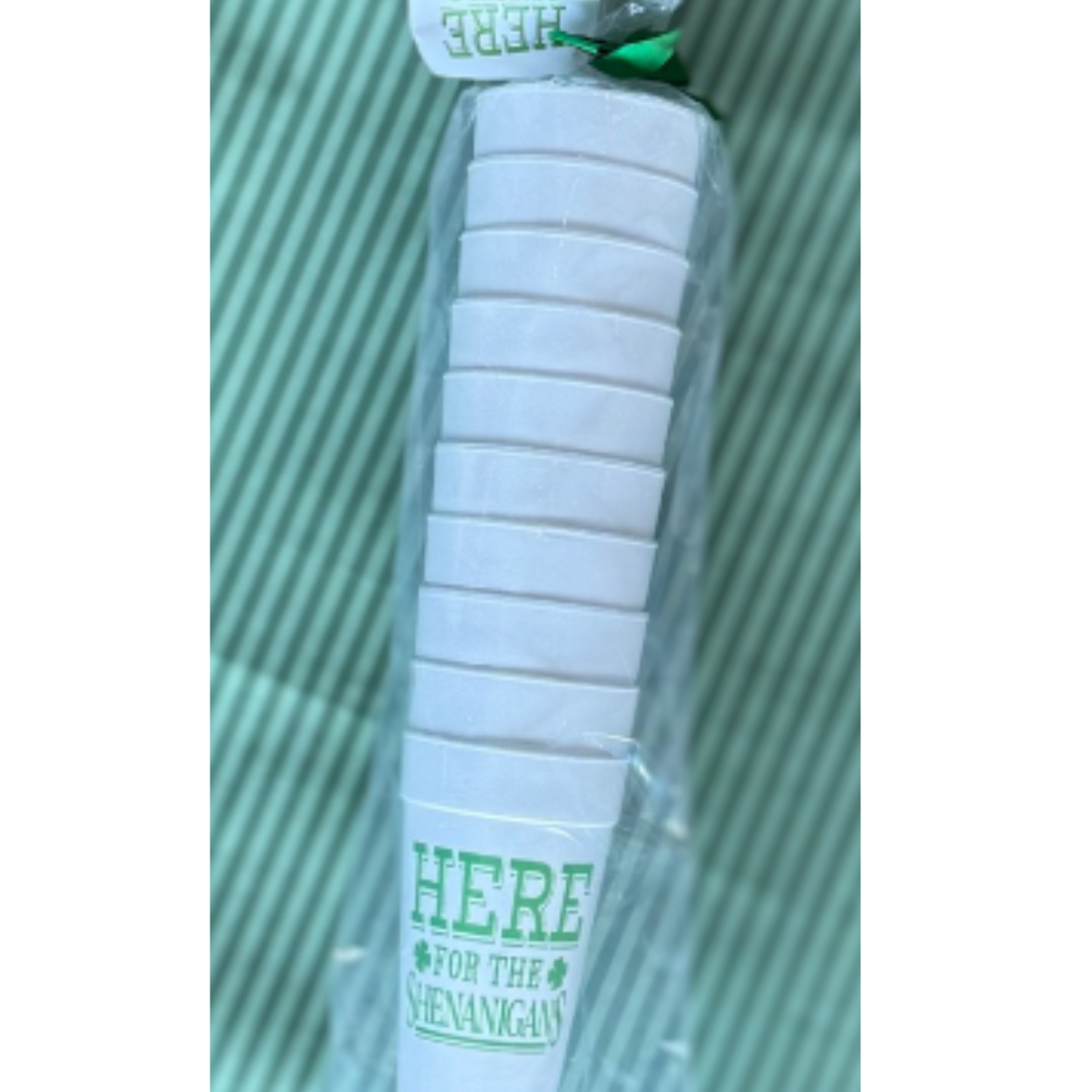 Here for the Shenanigans Styrofoam Cup