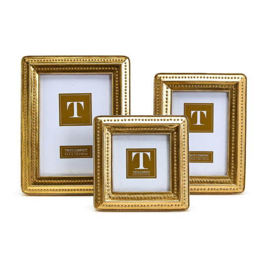 Gold Beaded Edge Photo Frame