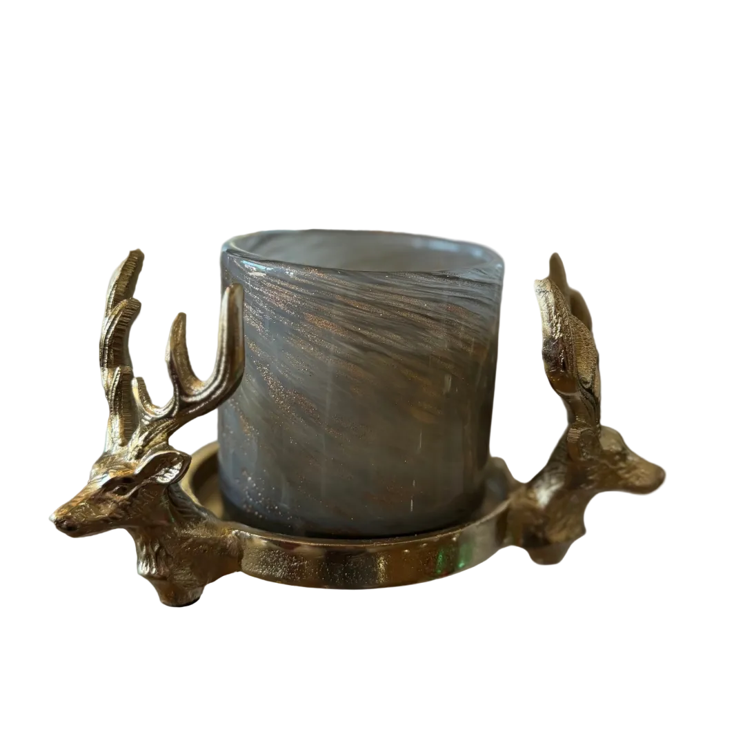 Gold Stag Bottle Coaster / Pillar Candleholder