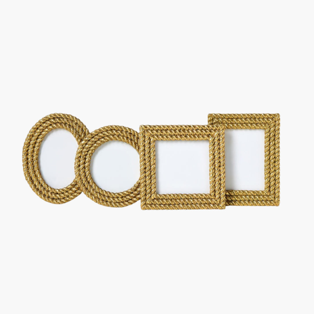Gold Triple Rope Mini Photo Frame