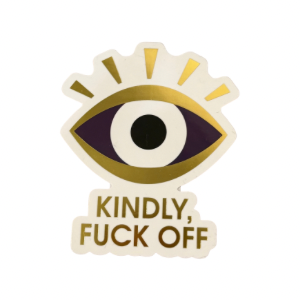 Kindly F*** Off Evil Eye Sticker