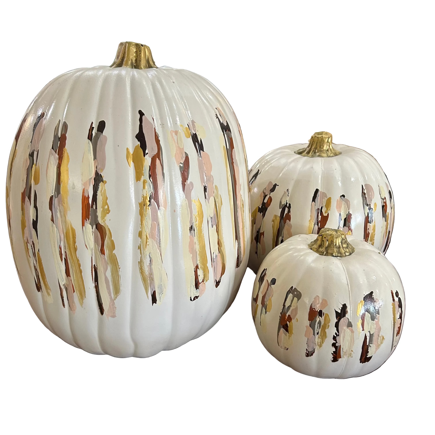 Hand Painted Pumpkins | Brown/Tan