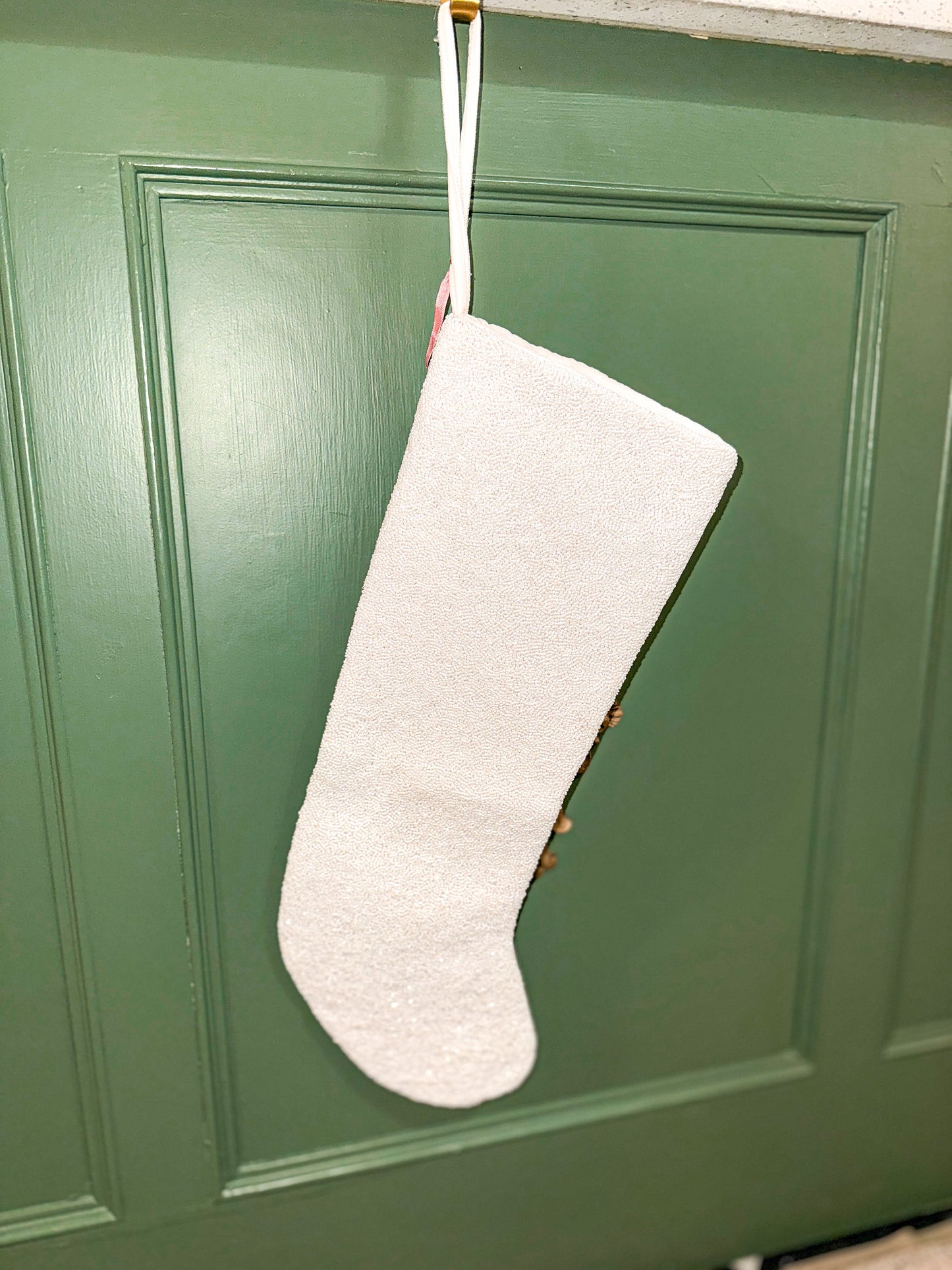 Hand Beaded Solid Stocking