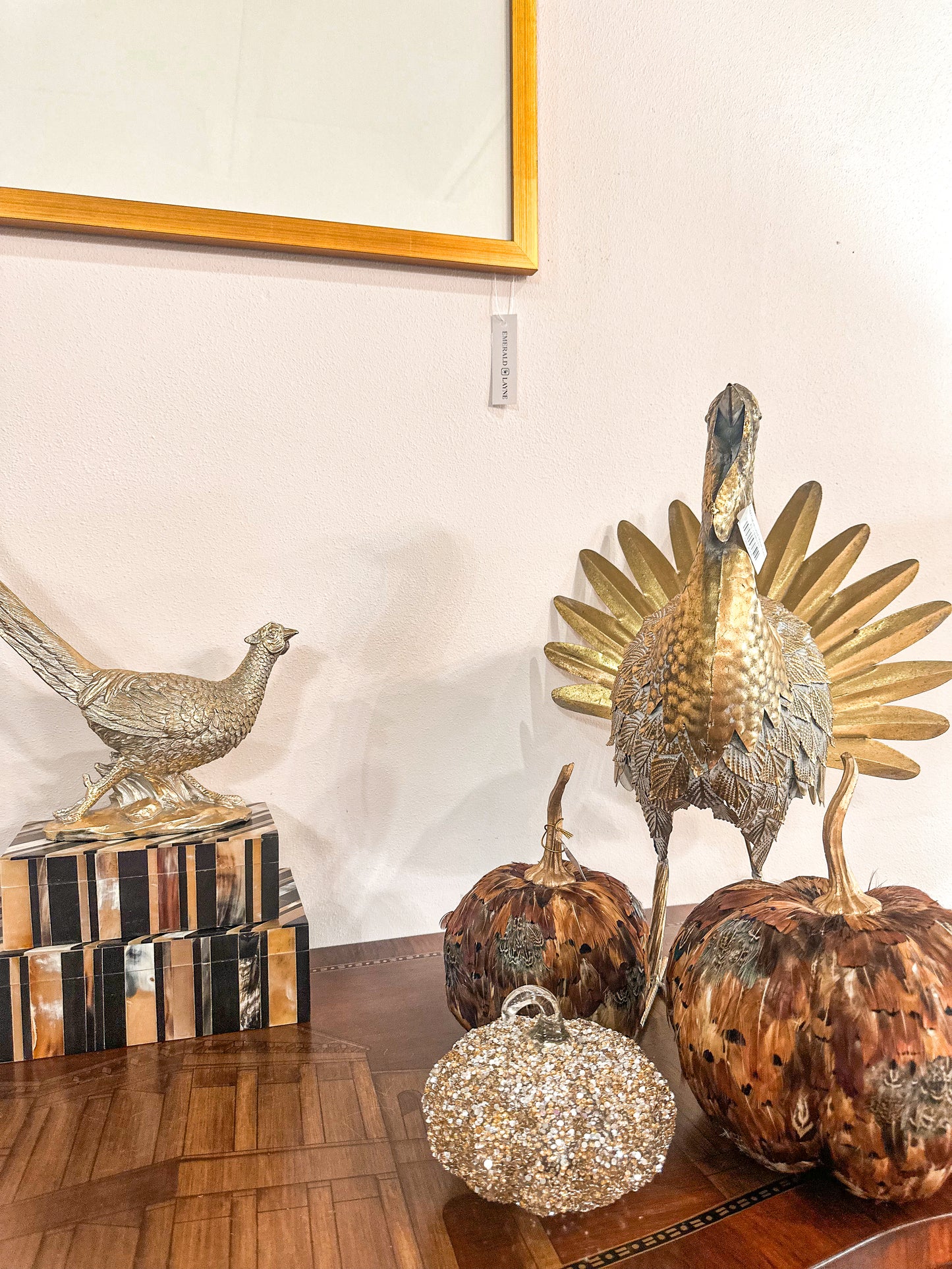 Gold Galvanized Metal Turkey