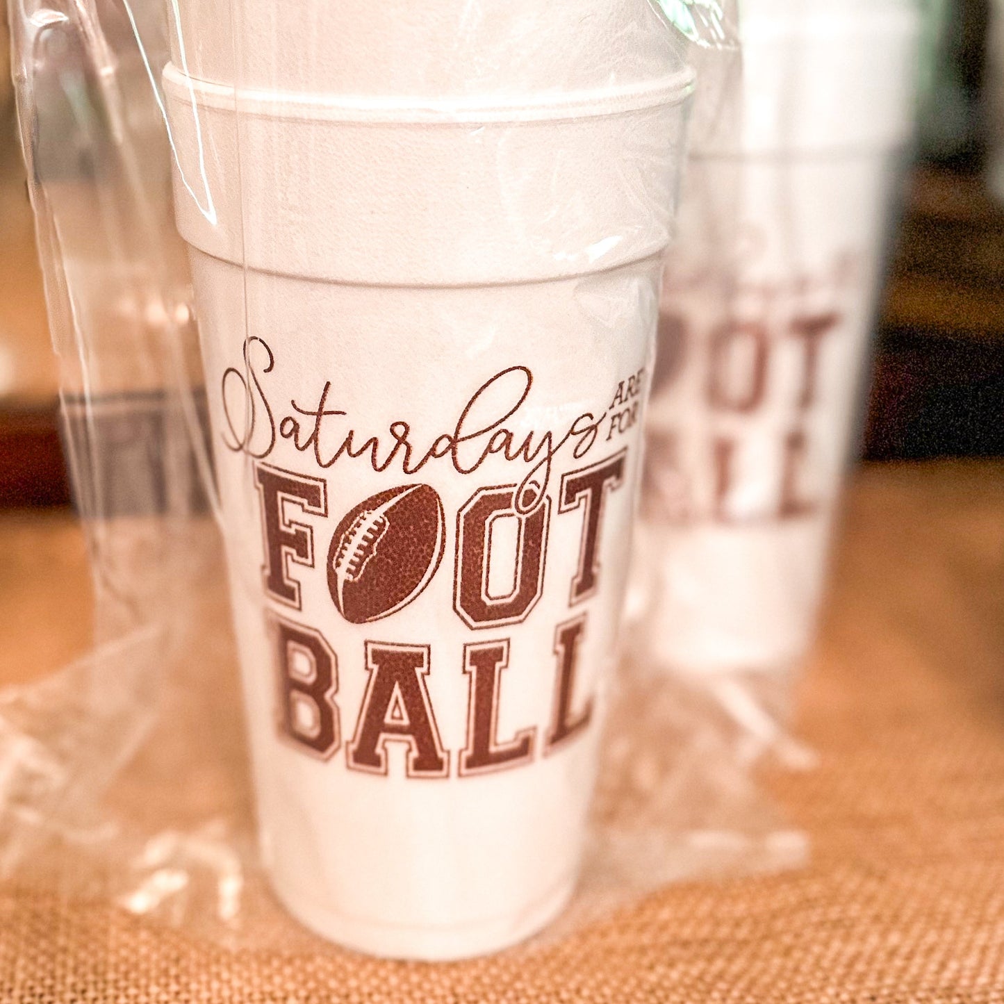 Saturdays Are For Football Styrofoam Cups