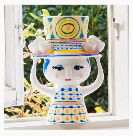Lady w/ Hat Vase