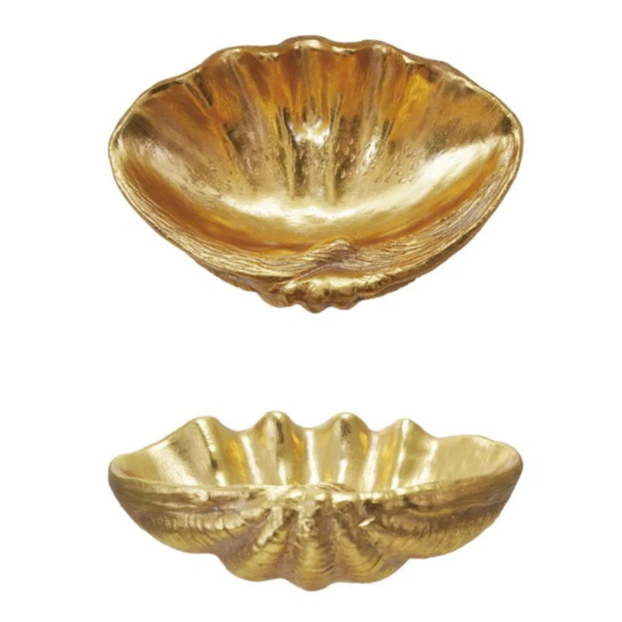 Decorative Resin Shell with Gold Foil