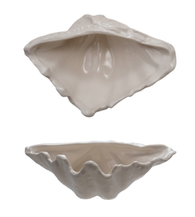 Stoneware Shell Shaped Bowl