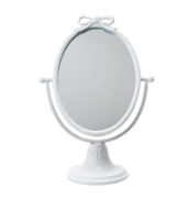 Metal Mirror with Bow and Adjustable Stand