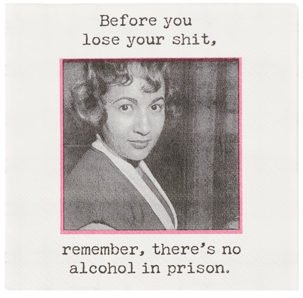No Alcohol In Prison Beverage Napkin