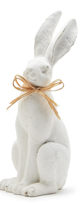 Hare Comes Easter Antiqued White Rabbits