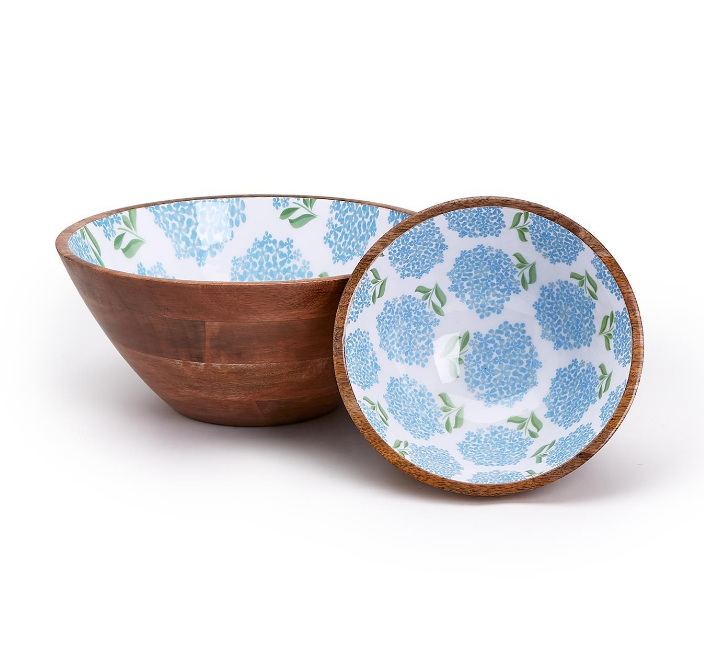 Hydrangea Wood Bowls