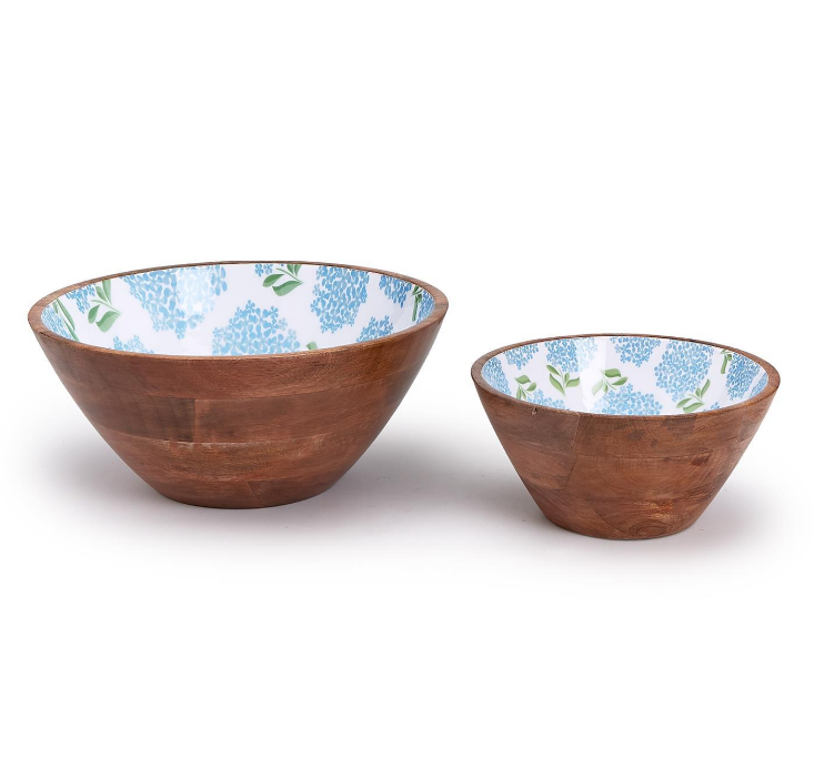 Hydrangea Wood Bowls