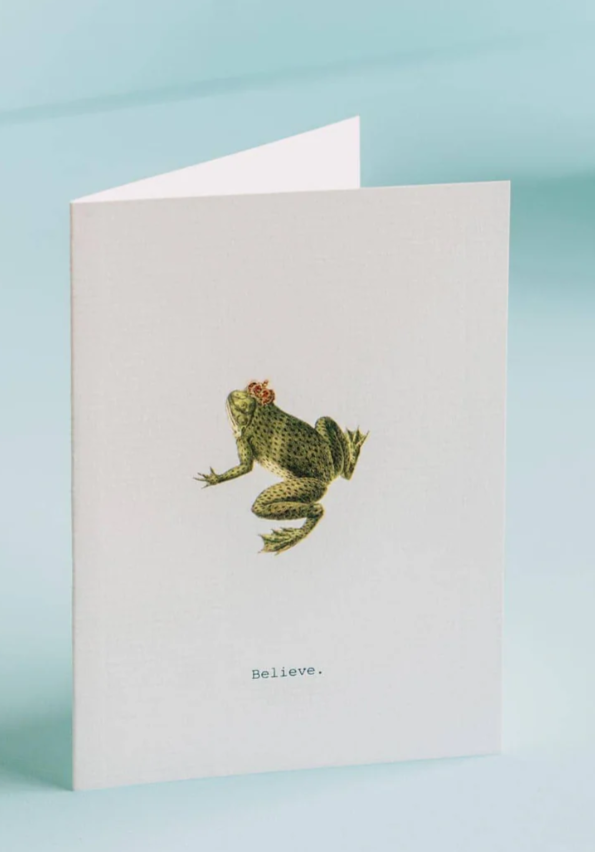 Believe (Frog) Greeting Card