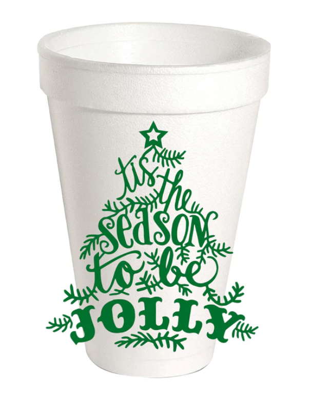 Tis The Season To Be Jolly Styrofoam Cups