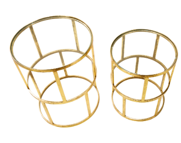 Round Gold Accent Table
