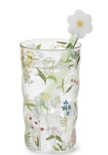 Set of 4 Daisy Flower Hand-Crafted Stirrers in a Gift Box