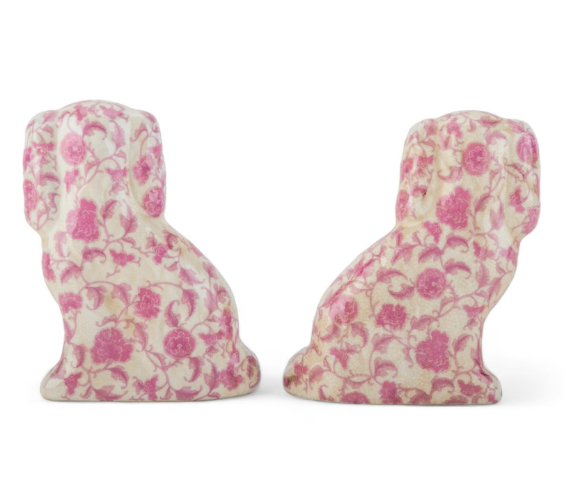 Pink Florets Staffordshire - Medium