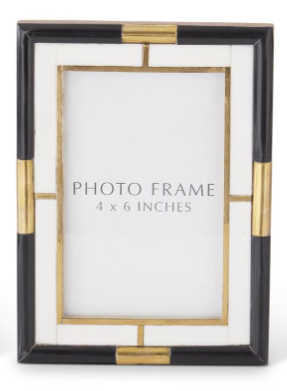 Black Cream & Gold Tiled Photo Frame