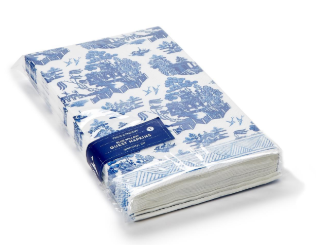 Blue Willow 3-Ply Paper Dinner Napkin / Guest Towel