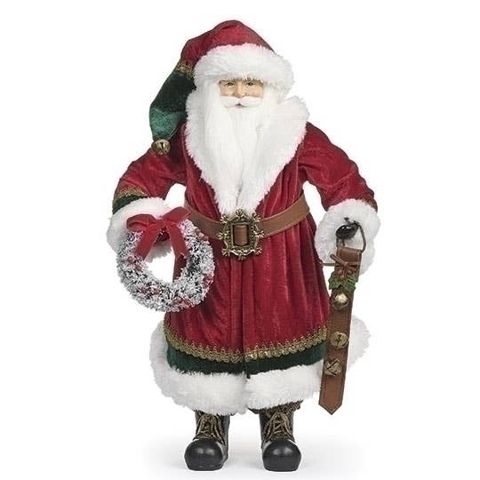 Fabric Santa Figure with Sleigh Bells