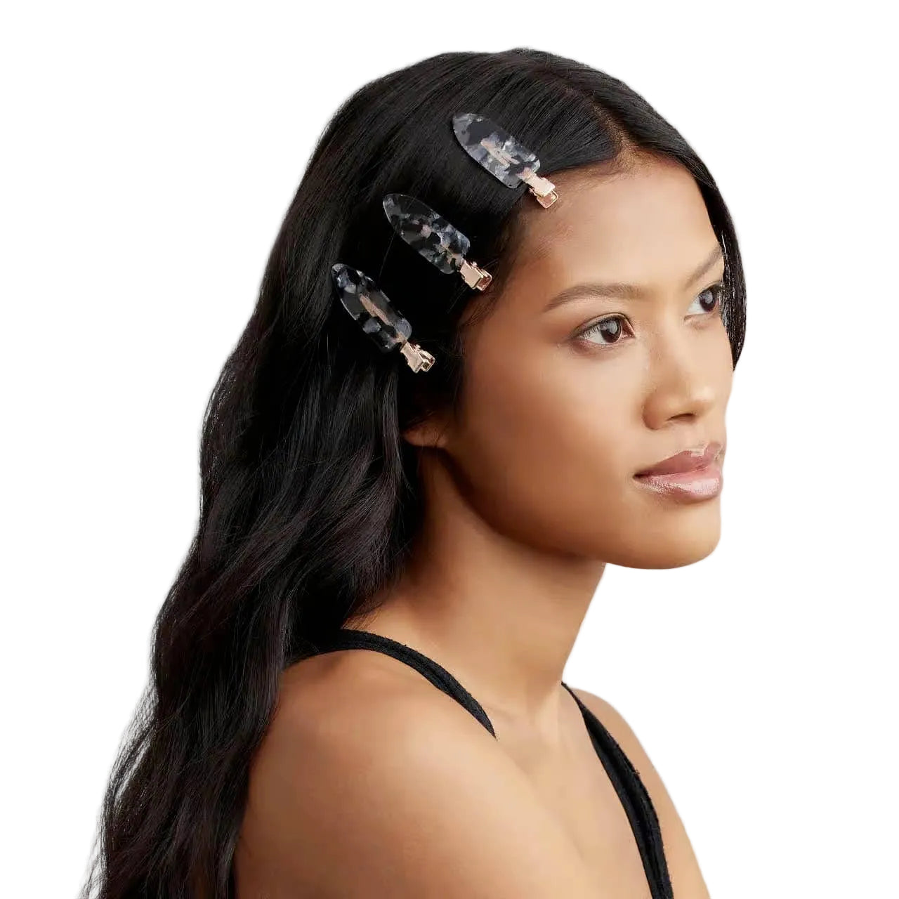 Black Terrazzo Creaseless Clips