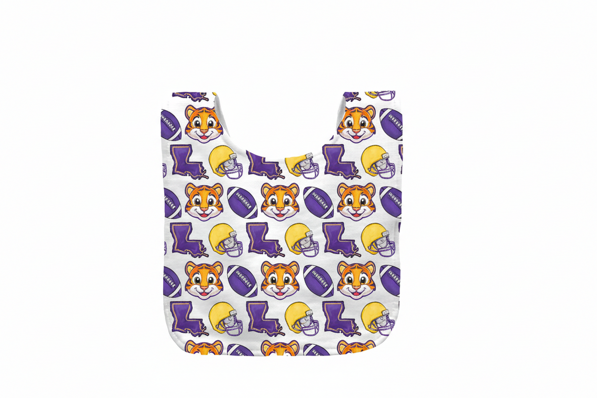 Baby Tiger Football Baby Bib