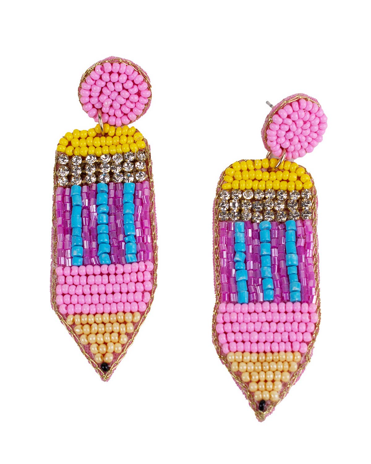 Pencil Beaded Earrings