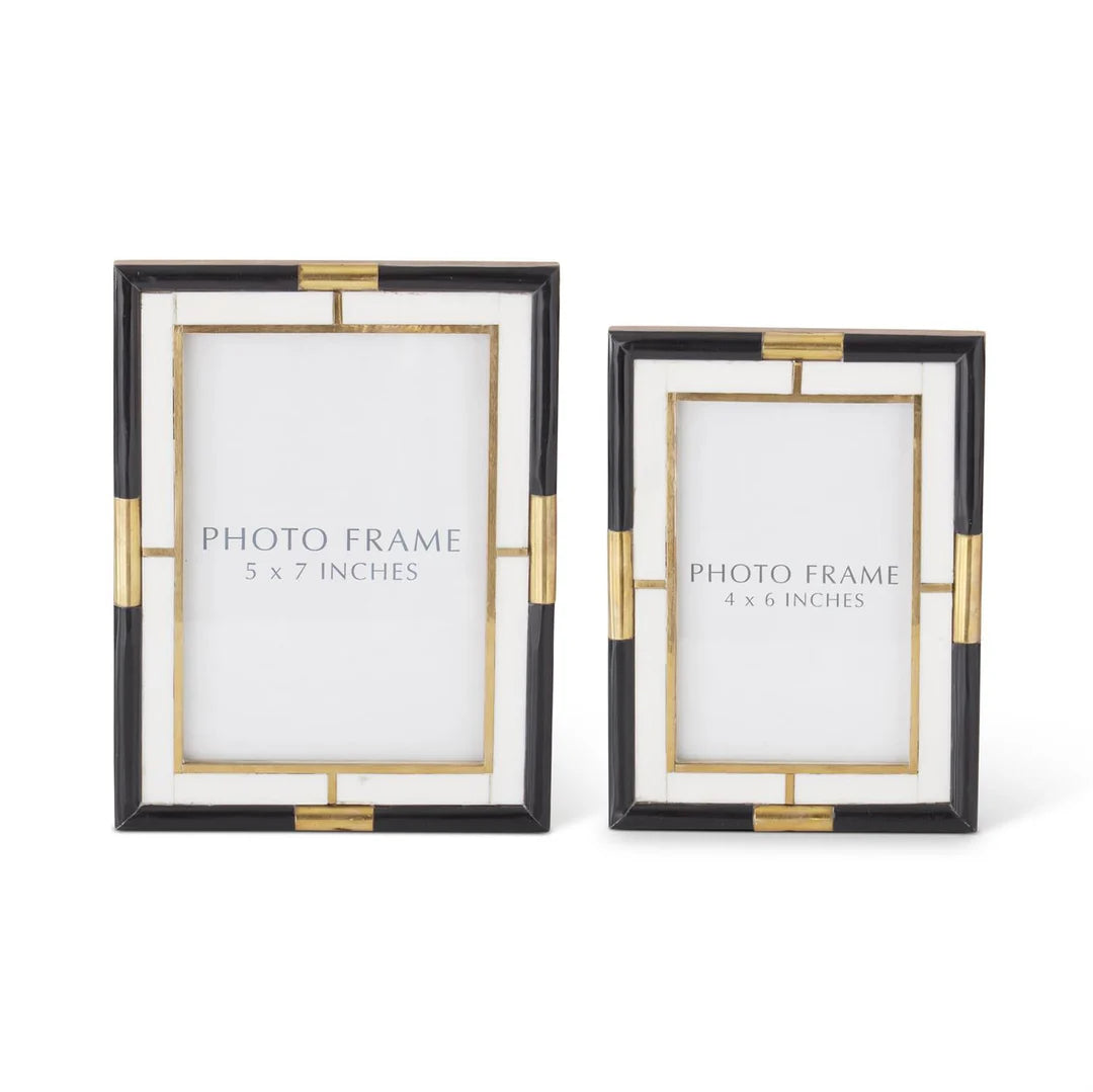Black Cream & Gold Tiled Photo Frame
