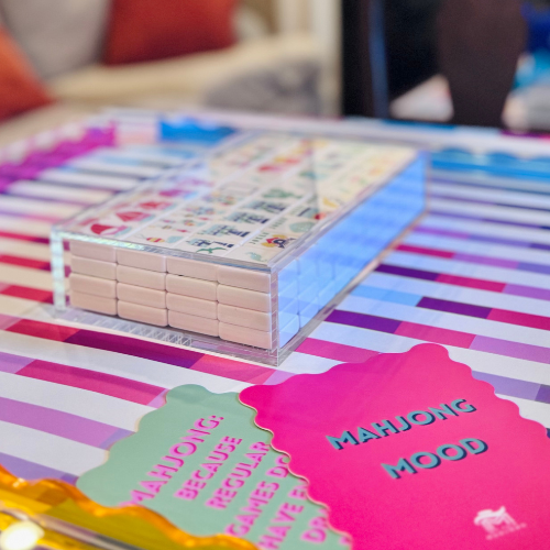 MAHJONG MAT | Laugh Lines | 33" x 33"