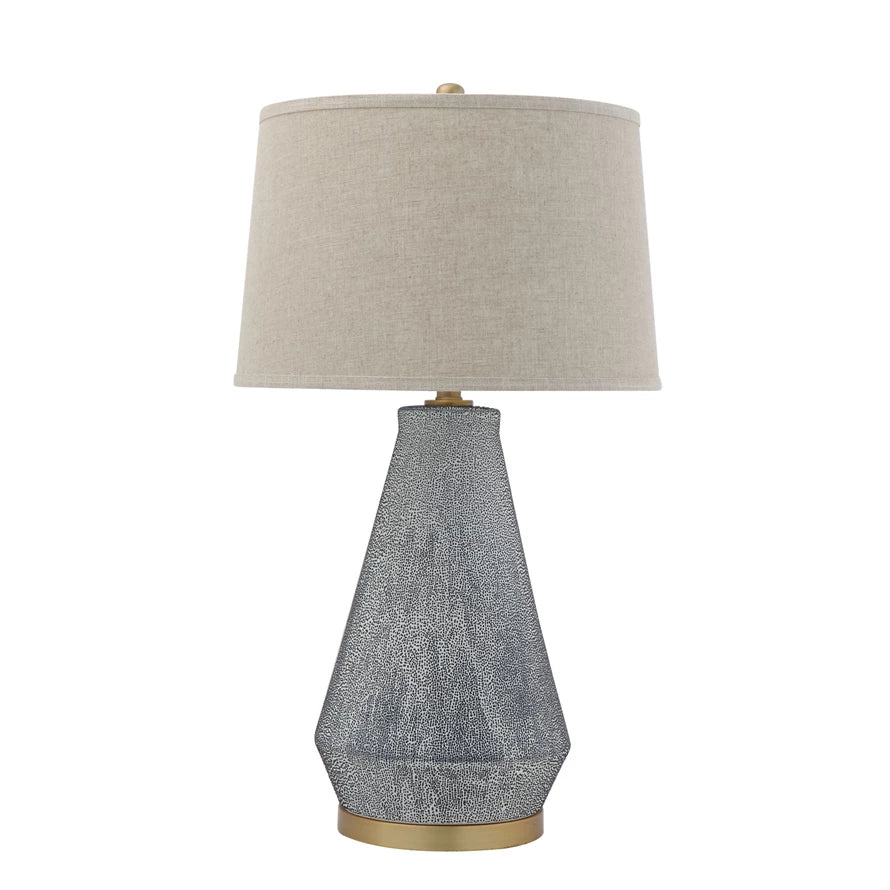 Ceramic Lamp with Linen Shade