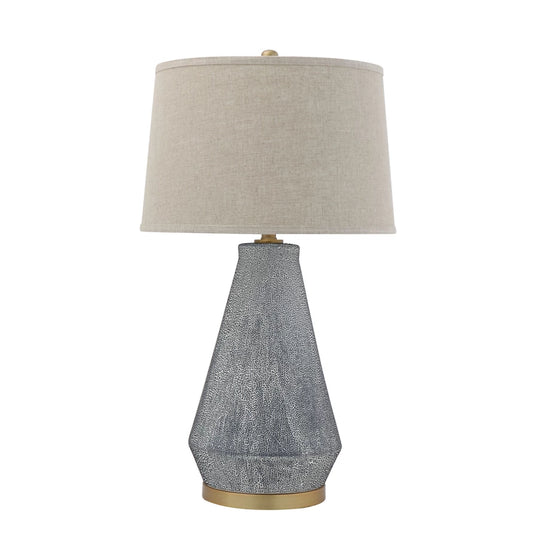Ceramic Lamp with Linen Shade