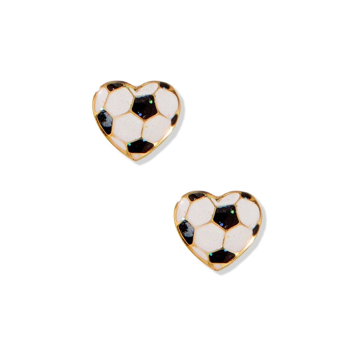 Screwback Stud Earrings - Soccer