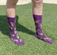 Men's Go Get Em Tiger Socks Pur/Gld/Tau