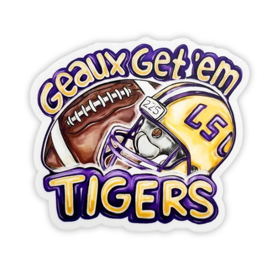 Geaux Get Em Tigers Sticker