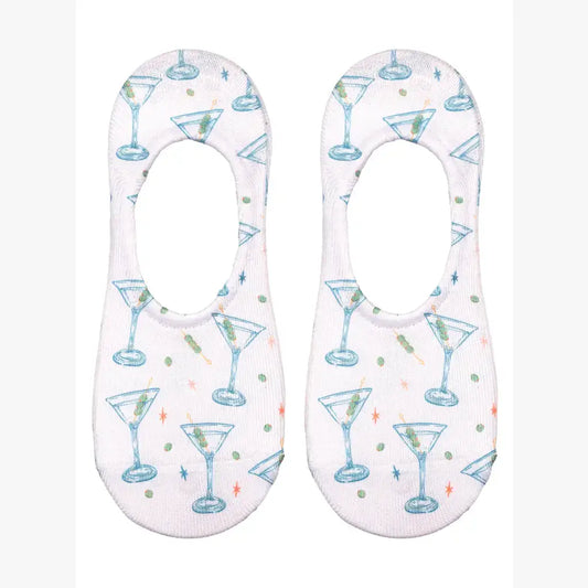 Martinis & Olives No-Show Liner Socks