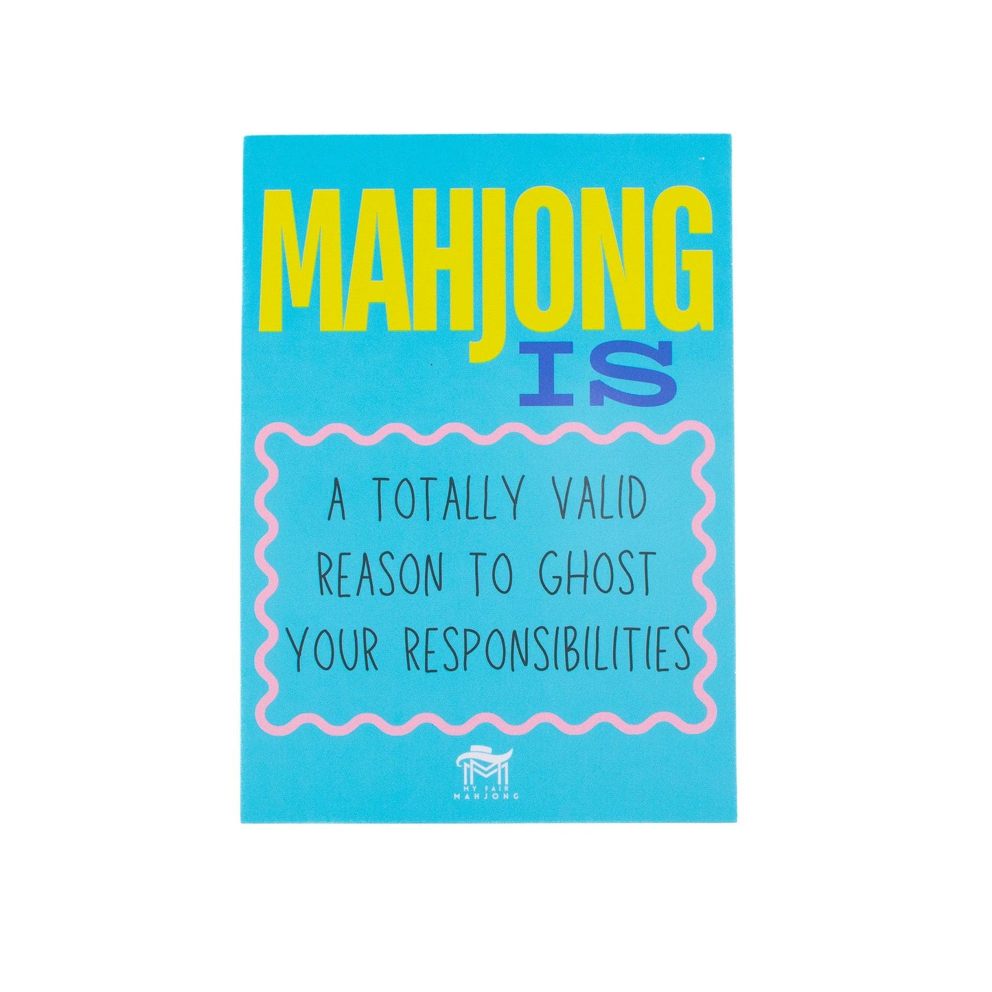 MAHJONG SHUFFLE CARD  |  Mahjong Is Series  |  Sized to Store with League Cards
