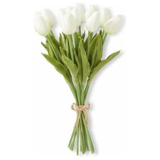 White Real Touch Mini Tulip Bundle