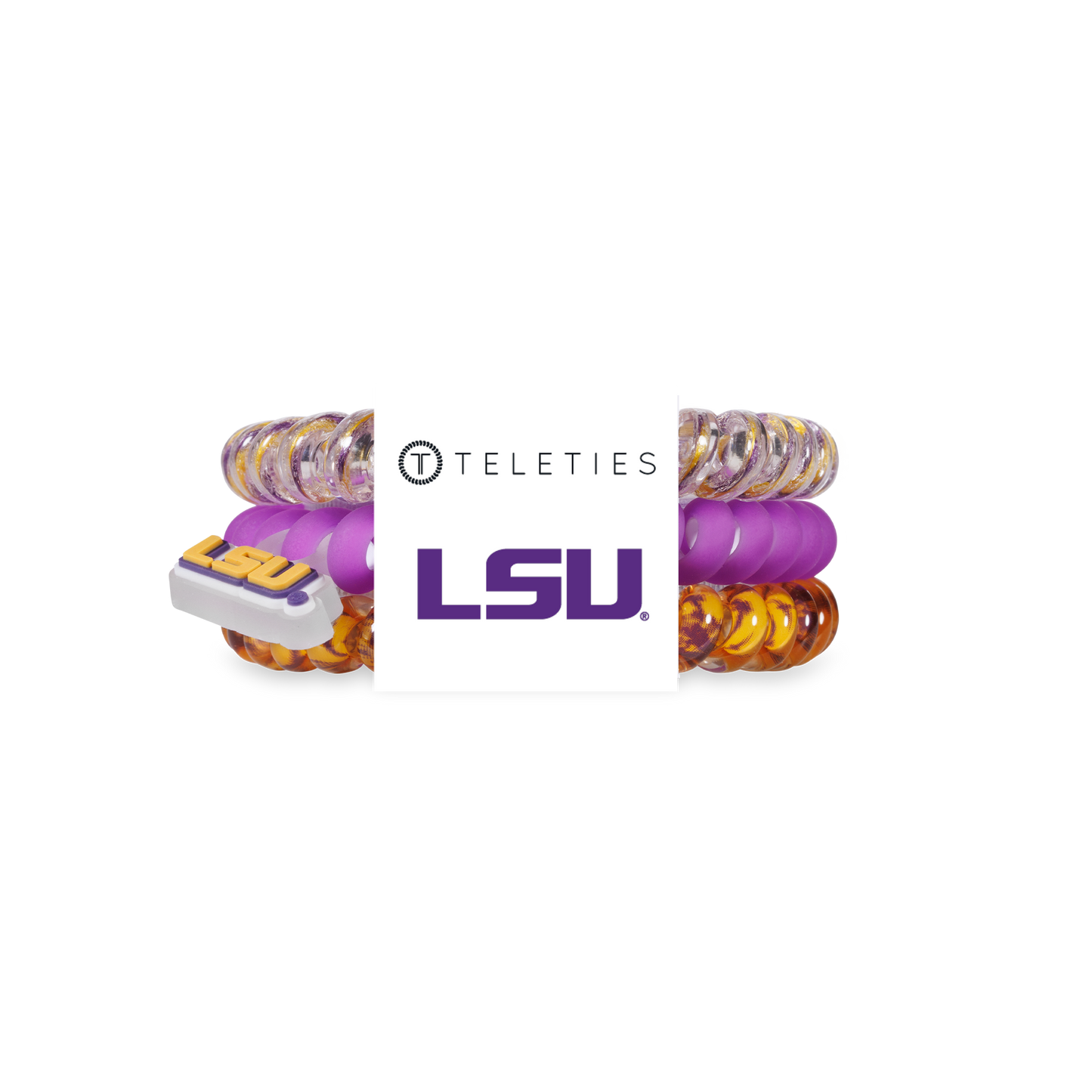 Spiral Hair Coils | Small | Geaux Tigers! Hair Ties