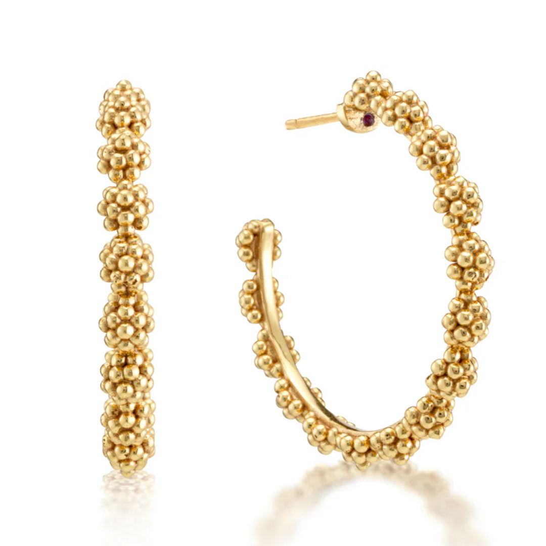 Berry Icon Medium Hoop Earrings