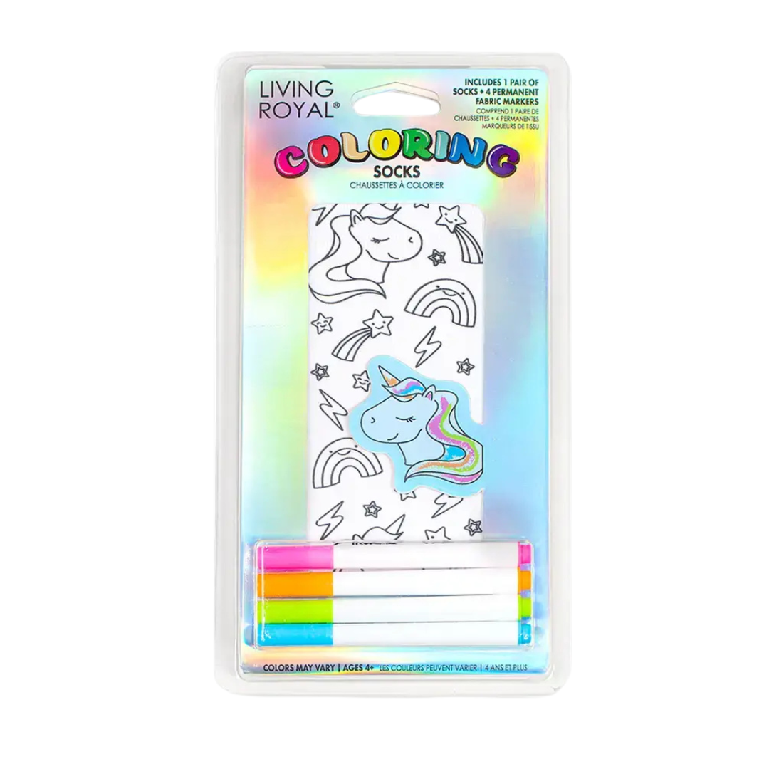 Ankle Socks - DIY Coloring Kit - Unicorn Galaxy