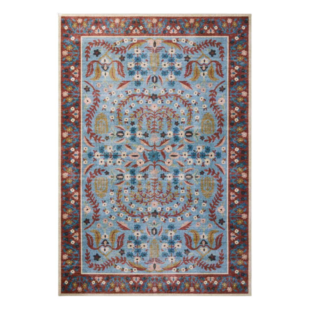 Canopy Red/ Blue Rug 3'9 x 5'9