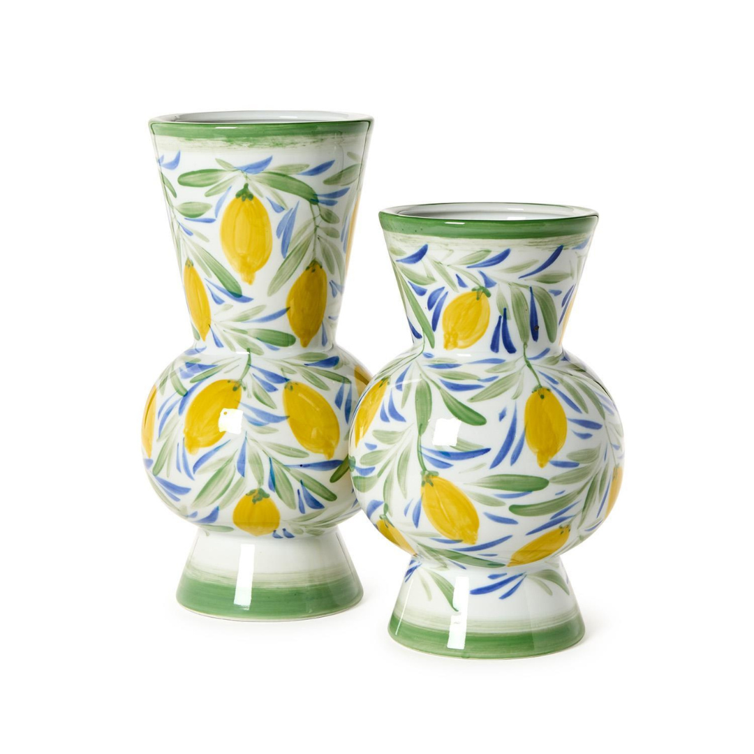 Hand-Painted Lemon Vase