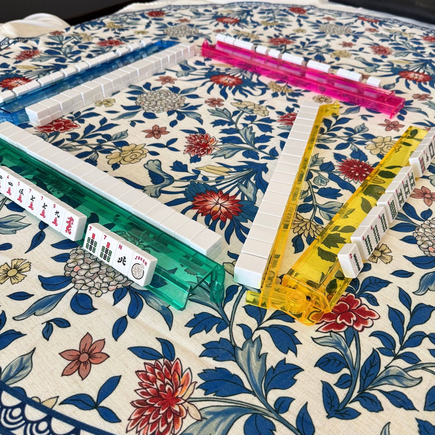 Mahjong Rack and Pusher Assorted Colors