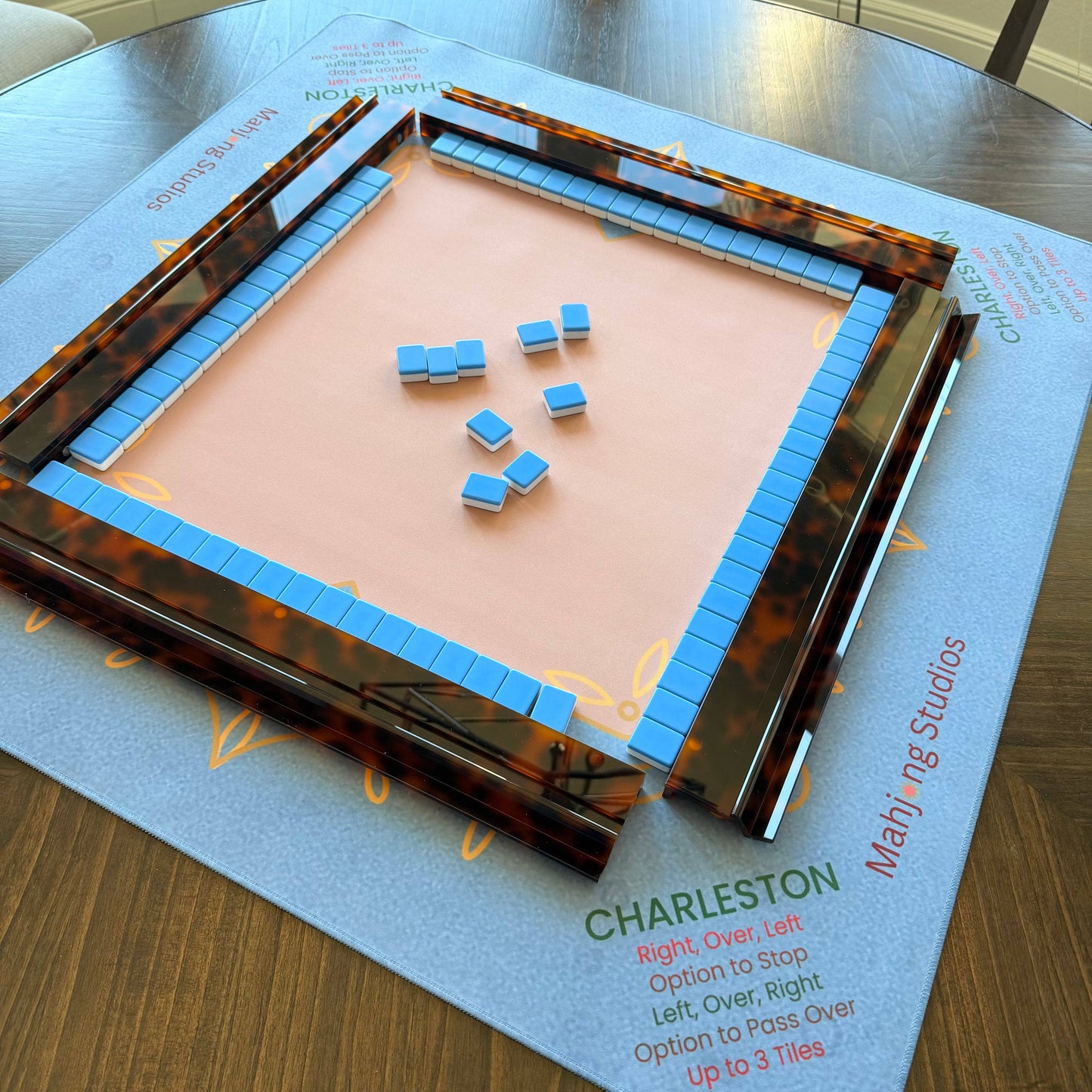 Sapphire Royal Mahjong Mat - 33 x 33 - Ships Rolled