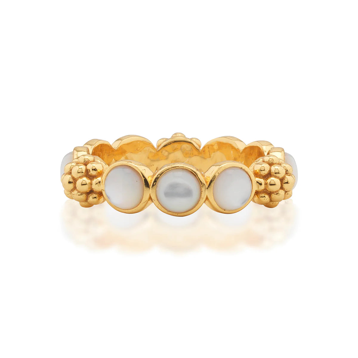 Berry Gem Ring - Pearl White Size 6