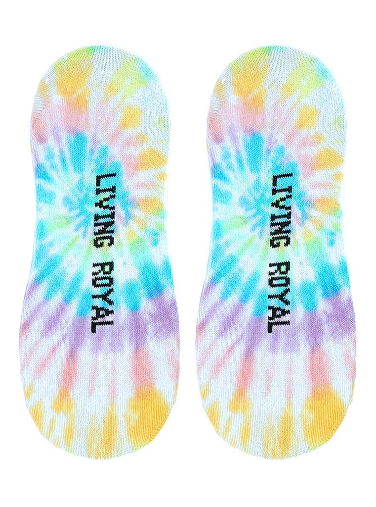 Pastel Tie Dye Print No-Show Liner Socks