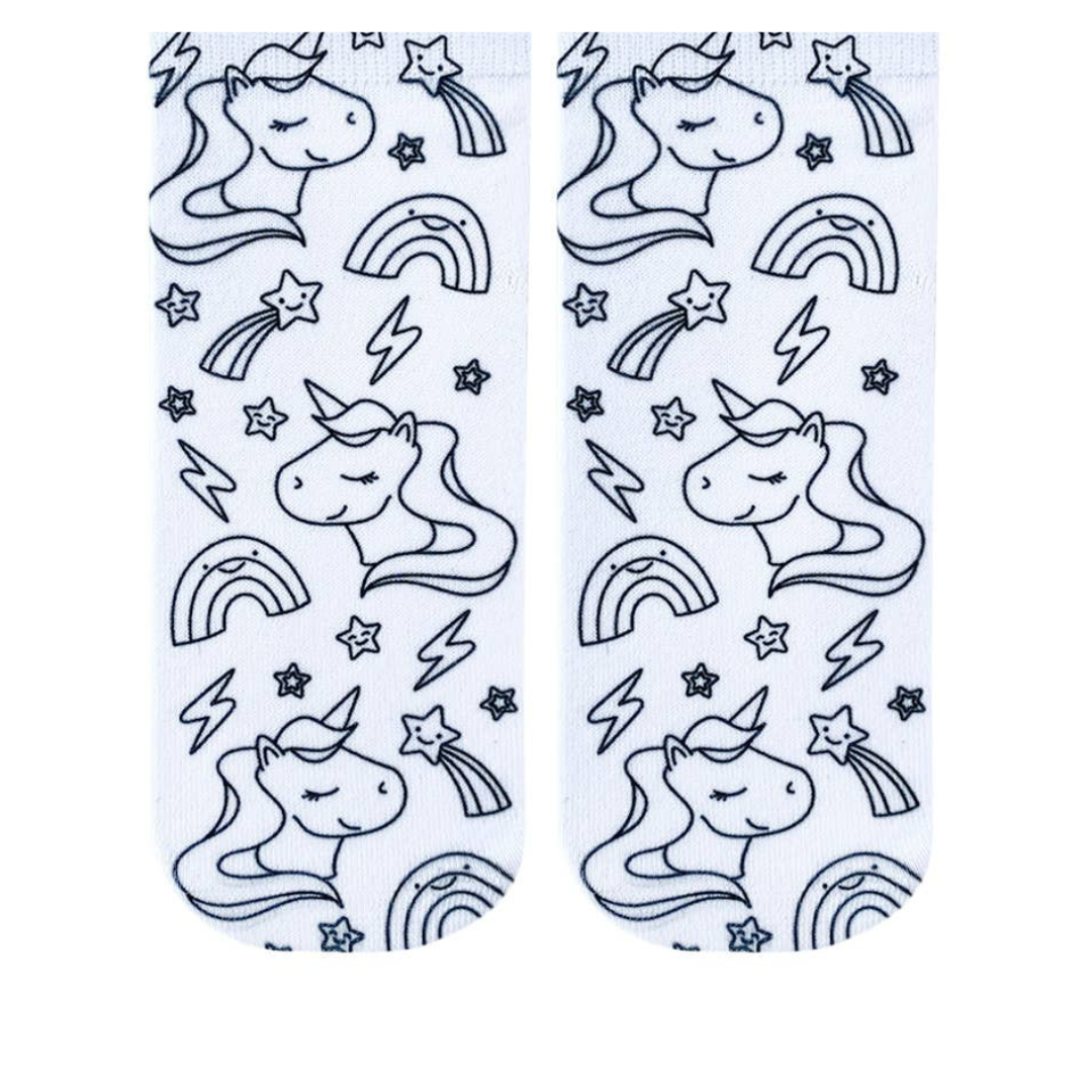 Ankle Socks - DIY Coloring Kit - Unicorn Galaxy